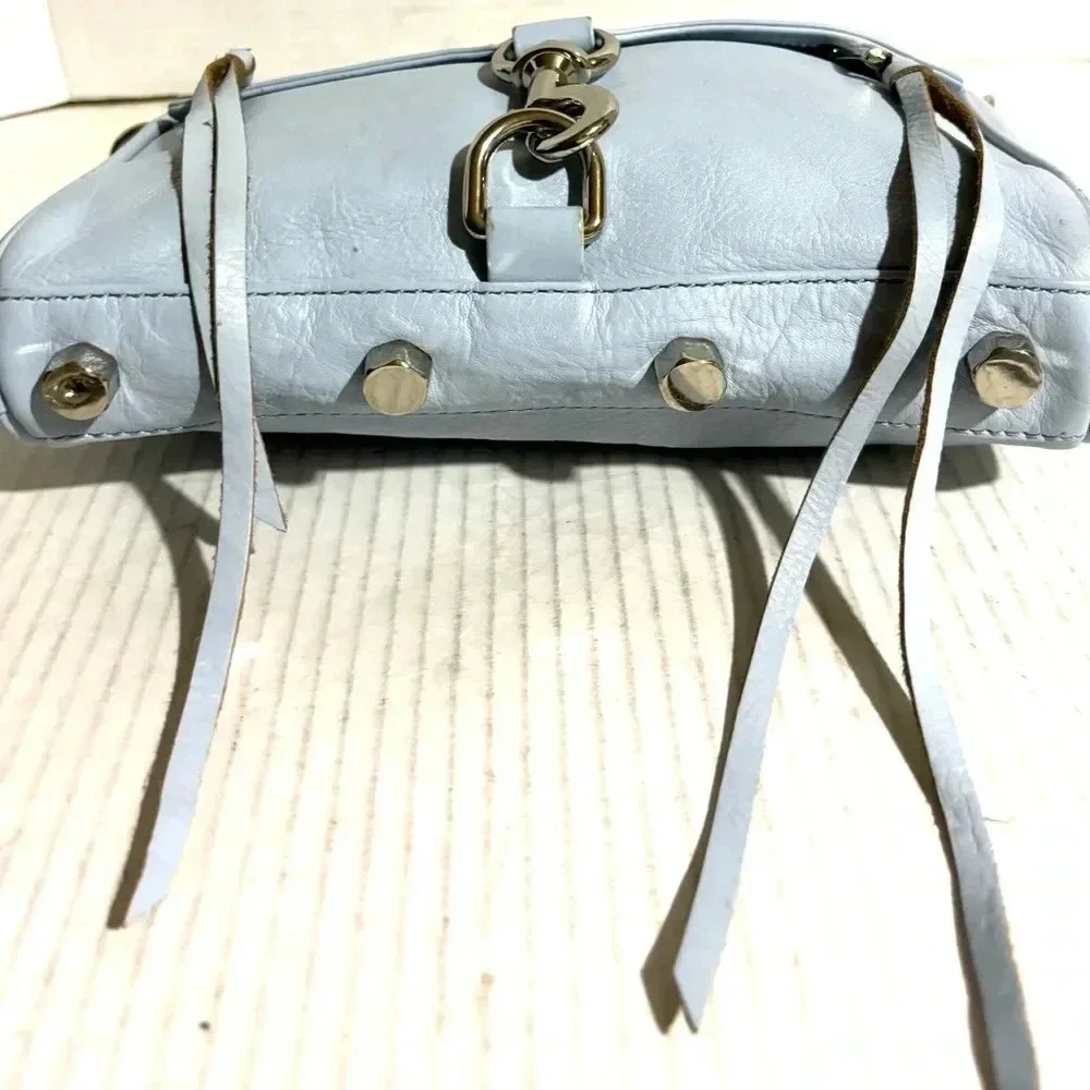 Rebecca minkoff blue leather crossbody handbag